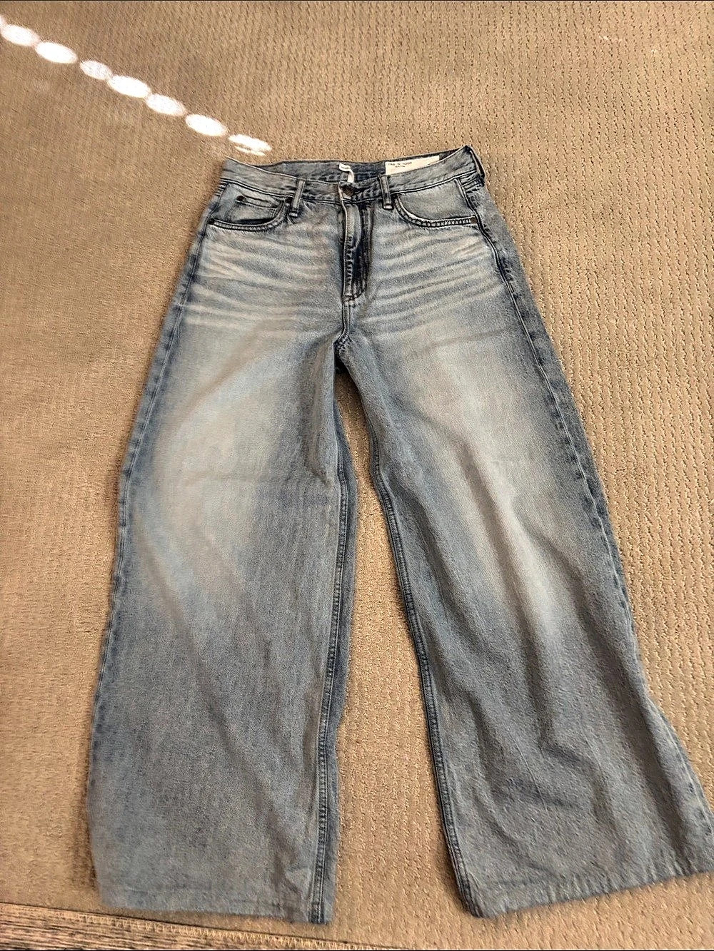 rag & bone Sofie High-Rise Wide-Leg Jeans Wide Leg Jeans in Blue Waist 28